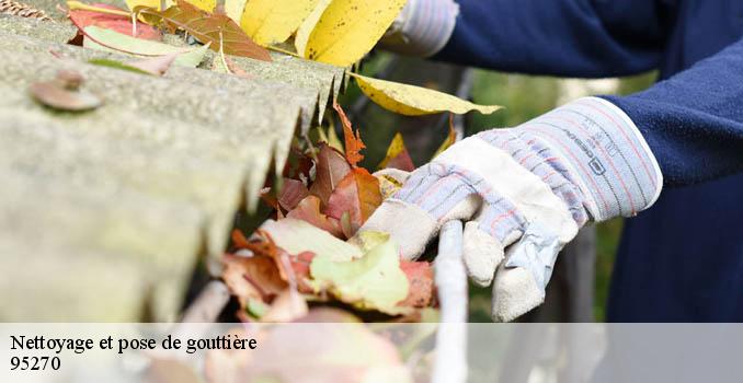 Nettoyage et pose de gouttière luzarches-95270 Landouer Thierry